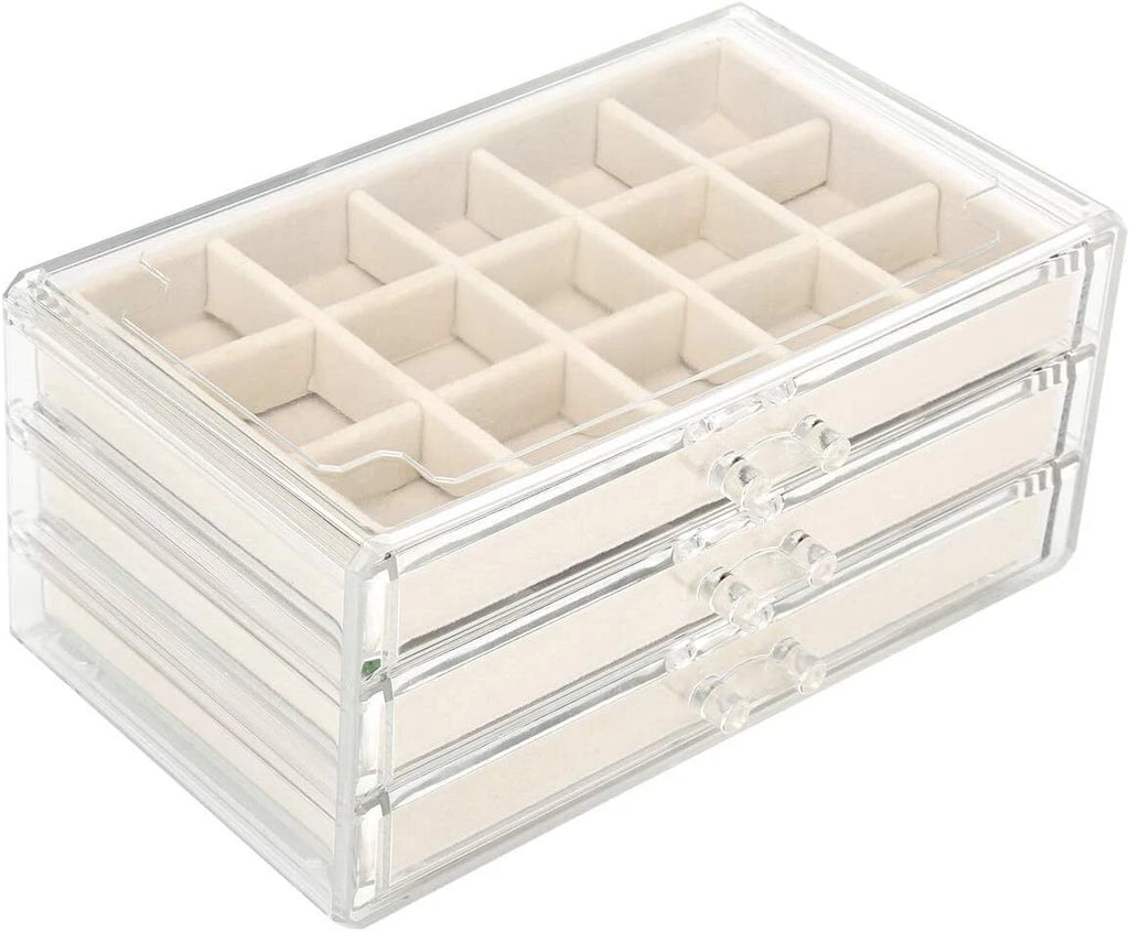 Acrylic Jewelry Organizer Makeup Cosmetic Storage Organizer box Clear Jewelry Ca | eBay