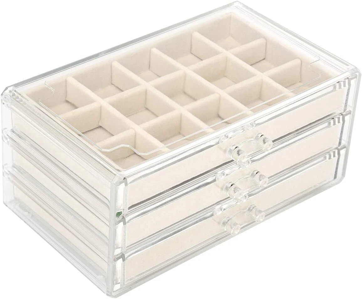 Acrylic Jewelry Organizer Makeup Cosmetic Storage Organizer box Clear Jewelry Ca | eBay