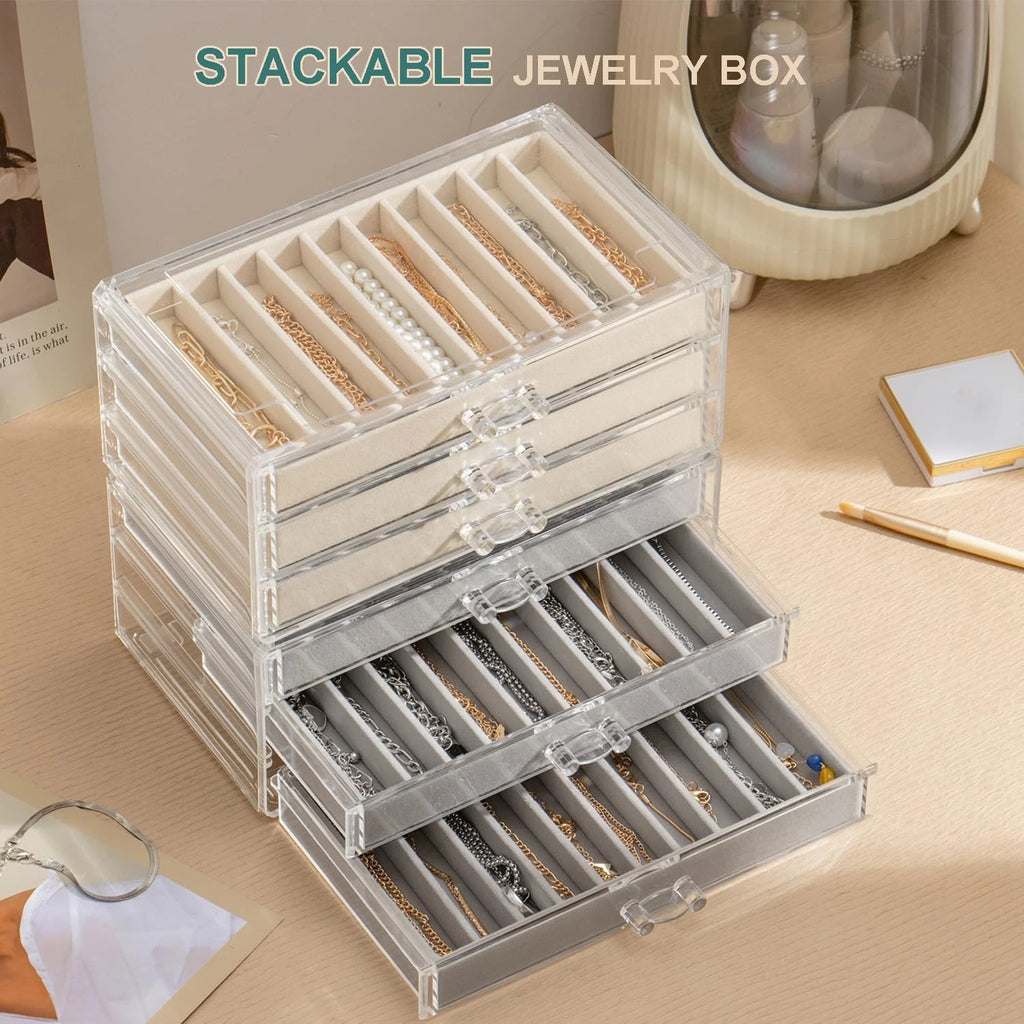 YUFONG Bracelet Organizer Box, Dustproof Bracelet Holder Organizer Clear Stac... | eBay