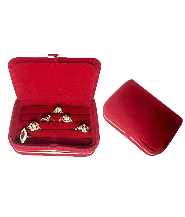 #COMBO ELEGANT 1 RING 1 EARNING JEWELRY STORAGE BOX ORGANIZER VELVET COATED CASE | eBay