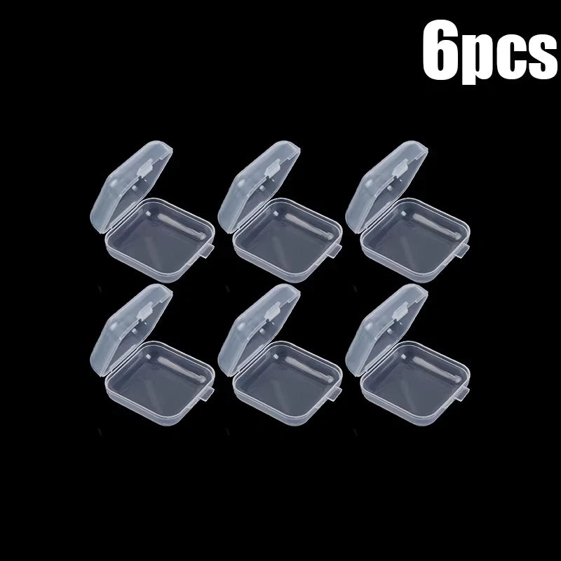 Mini Plastic Storage Box Square Transparent Organizer for Necklace Earrings Ring | eBay