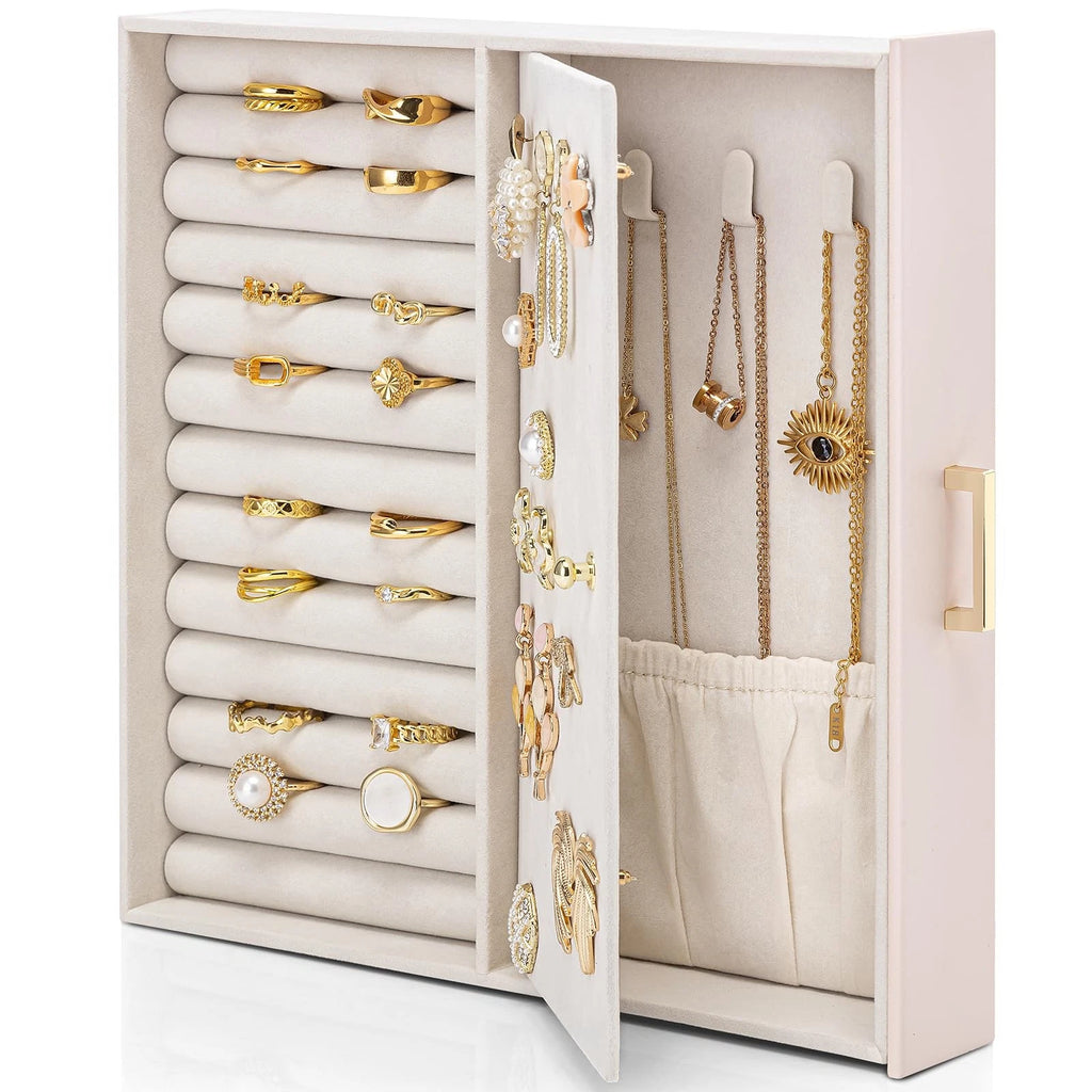 Large Jewelry Organizer with Glass Window Jewelry Box for Necklaces Earrings ... | eBay