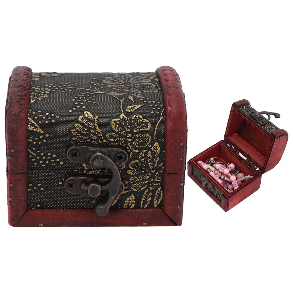 Retro Storage Box Hair Accessory Jewelry Storage Antique Wooden Organizer Case | eBay