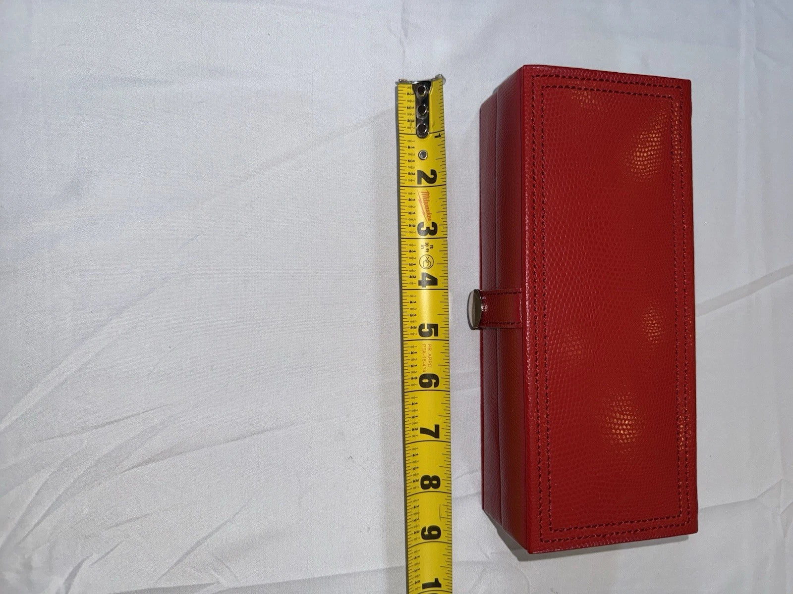 Jewelry Case Travel Box Removeable Zip Pouches Hinged Hard Side Red | eBay