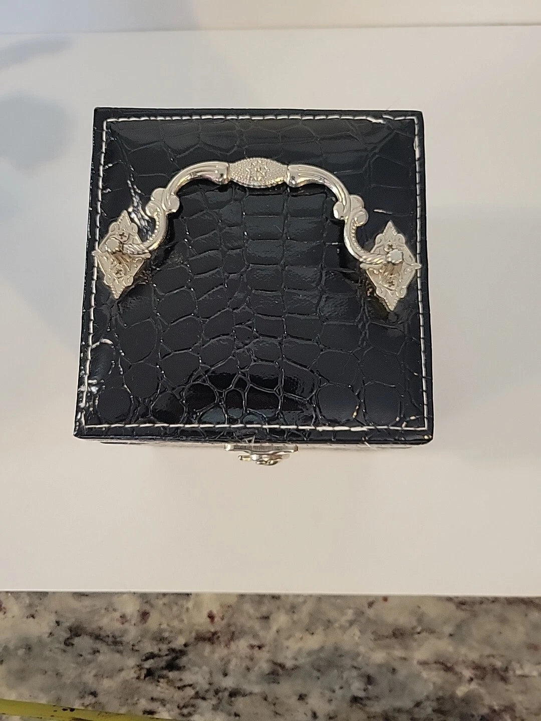 Black Square Mirror Jewelry Box Storage Organizer Women Case Jewelry | eBay