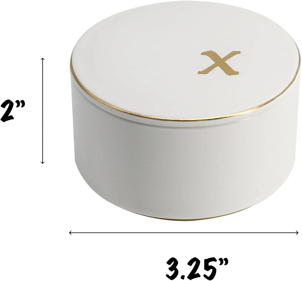 - Ceramic Jewelry Box, Elegant Embossed Jewelry Holder, Trinket Organizer with G | eBay