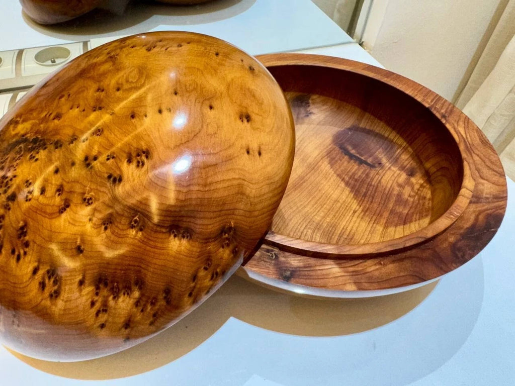 Round Box Gift idea Jewelry Thuya Wooden Box Organizer Decorative Round box | eBay