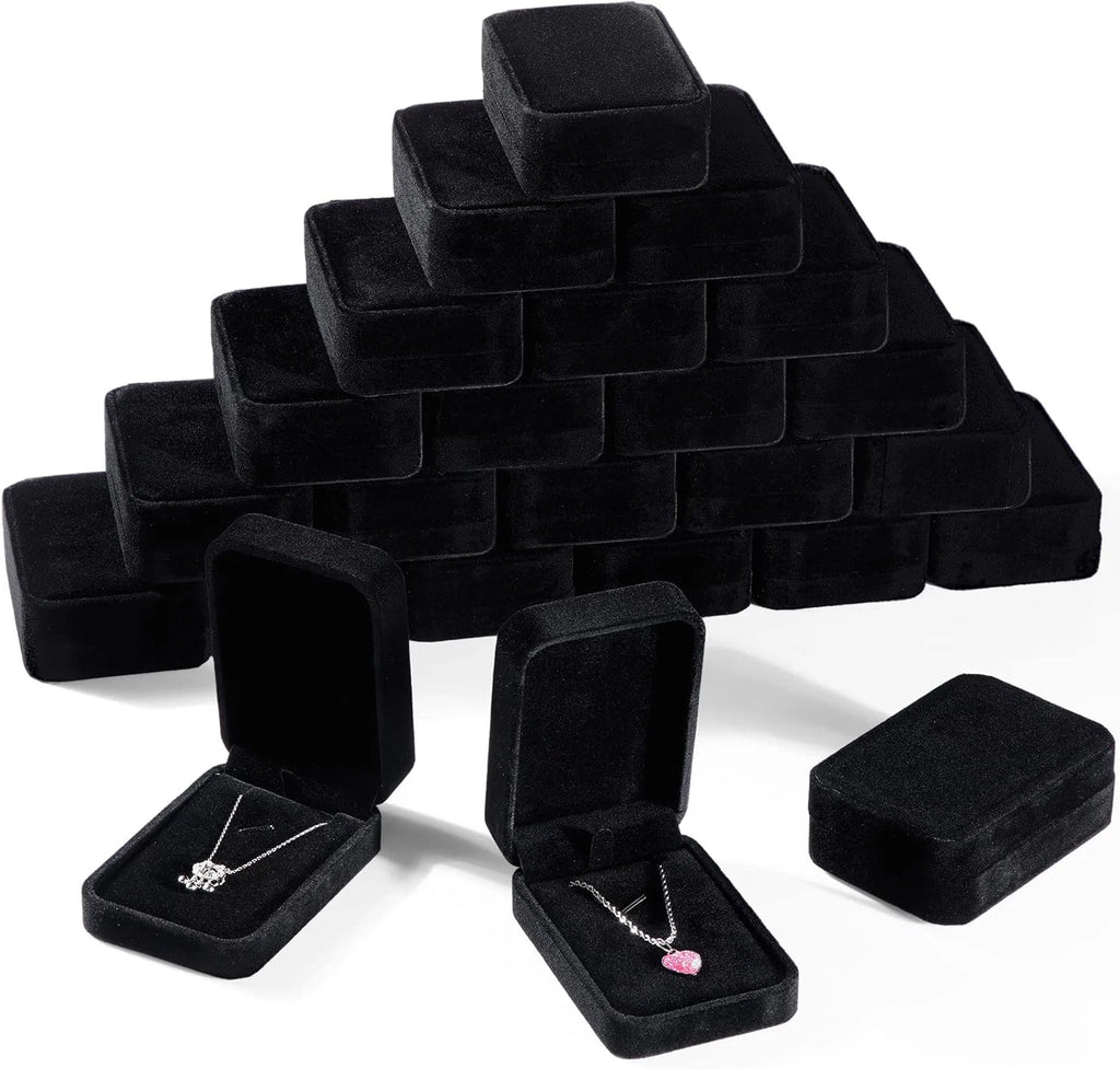 24 Pcs Necklace Pendant Box Velvet Jewelry Storage Display Case Ring Earring Pen | eBay
