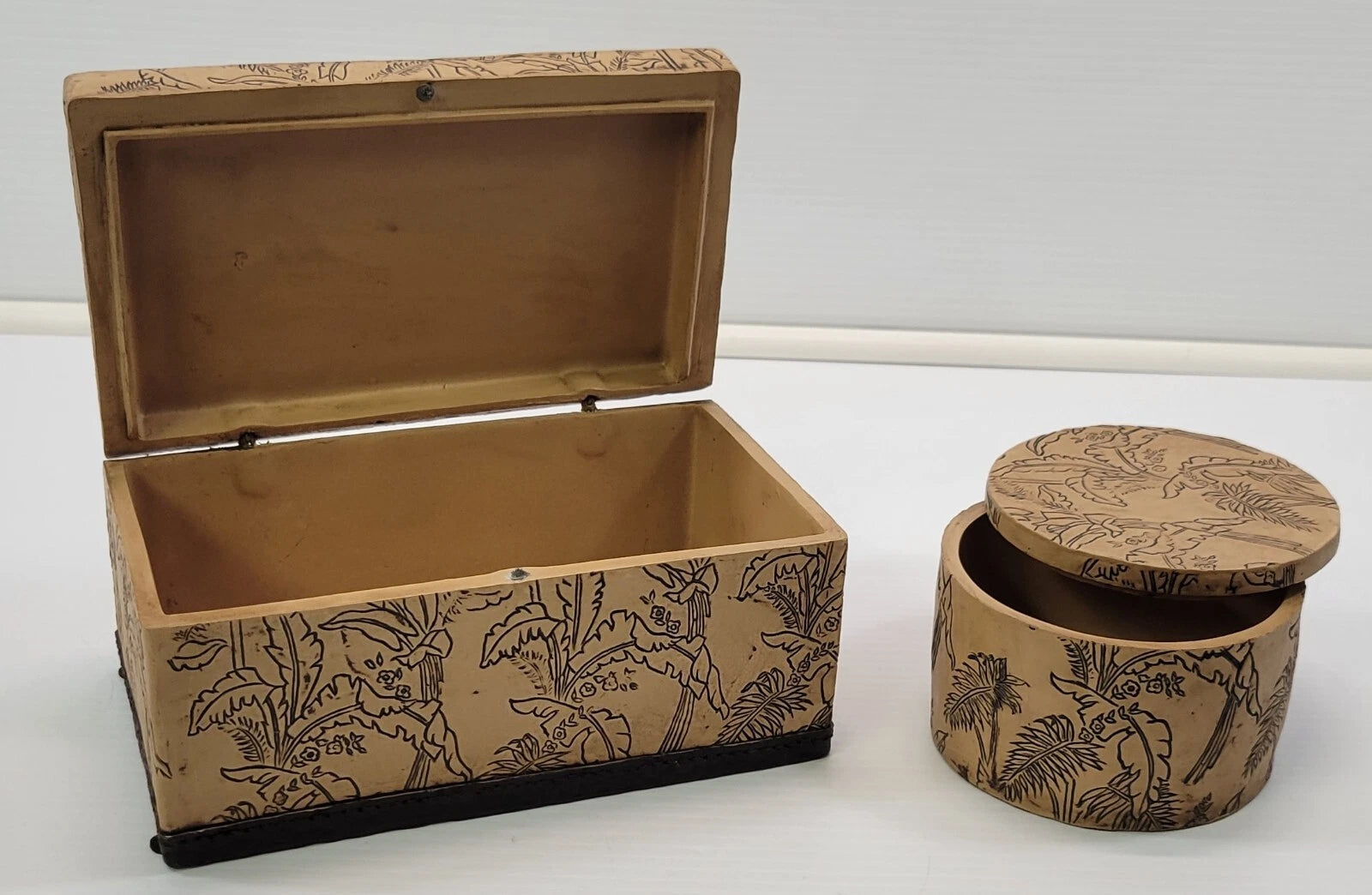*Z) Set of 2 Jewelry Trinket Photography Resin Storage Boxes Home Office | eBay