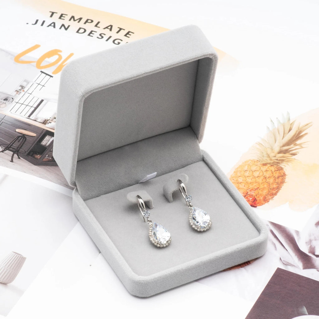 Velvet Earring Gift Box Large Earring Storage Case (Grey) Grey | eBay