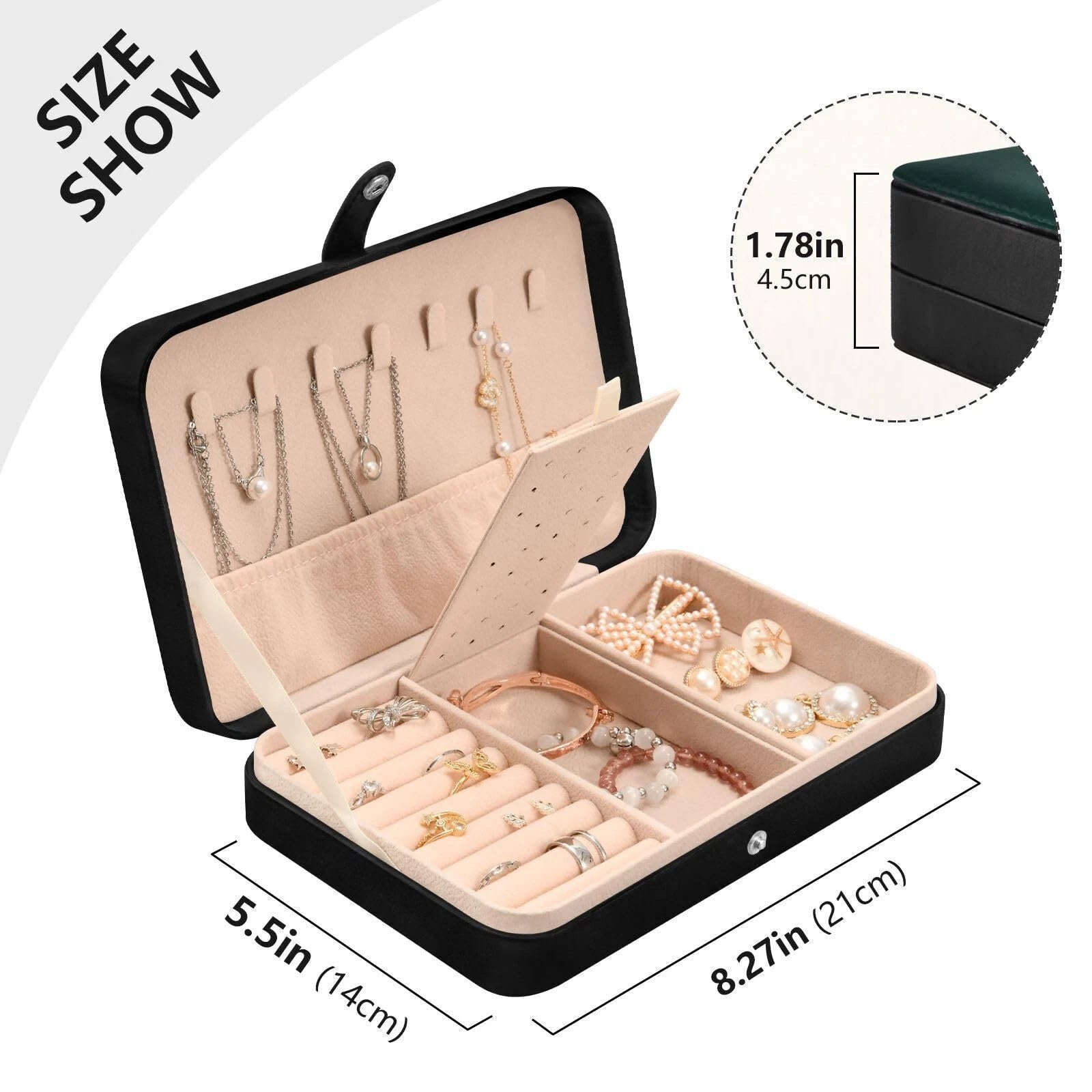 senya Leather Jewelry Box, Spring Dragonfly Necklace Ring Earrings Storage Or... | eBay