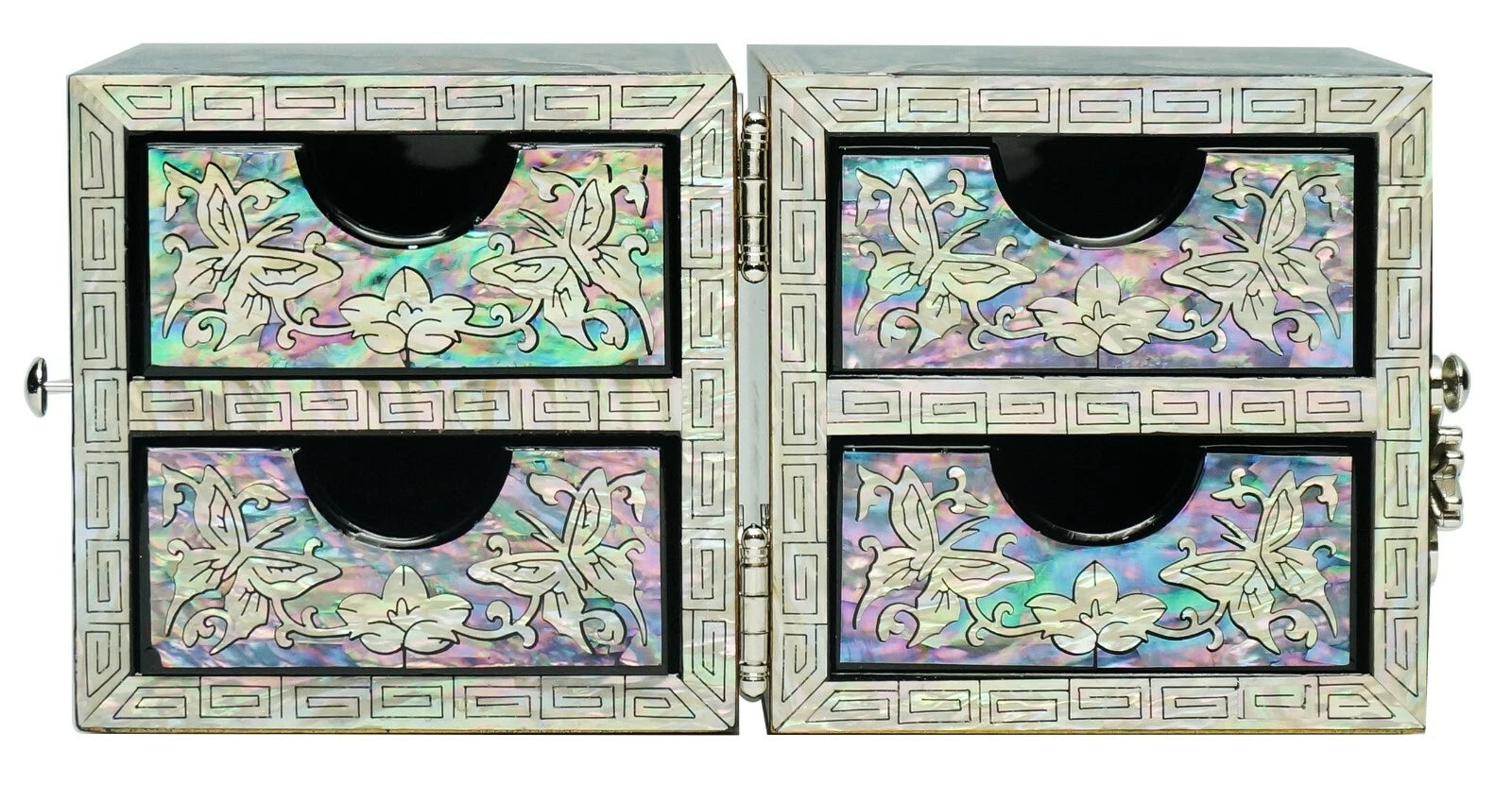 Mother of Pearl 4 Drawers Jewelry Box Necklace Bracelet Earrings Ring Box Case | eBay