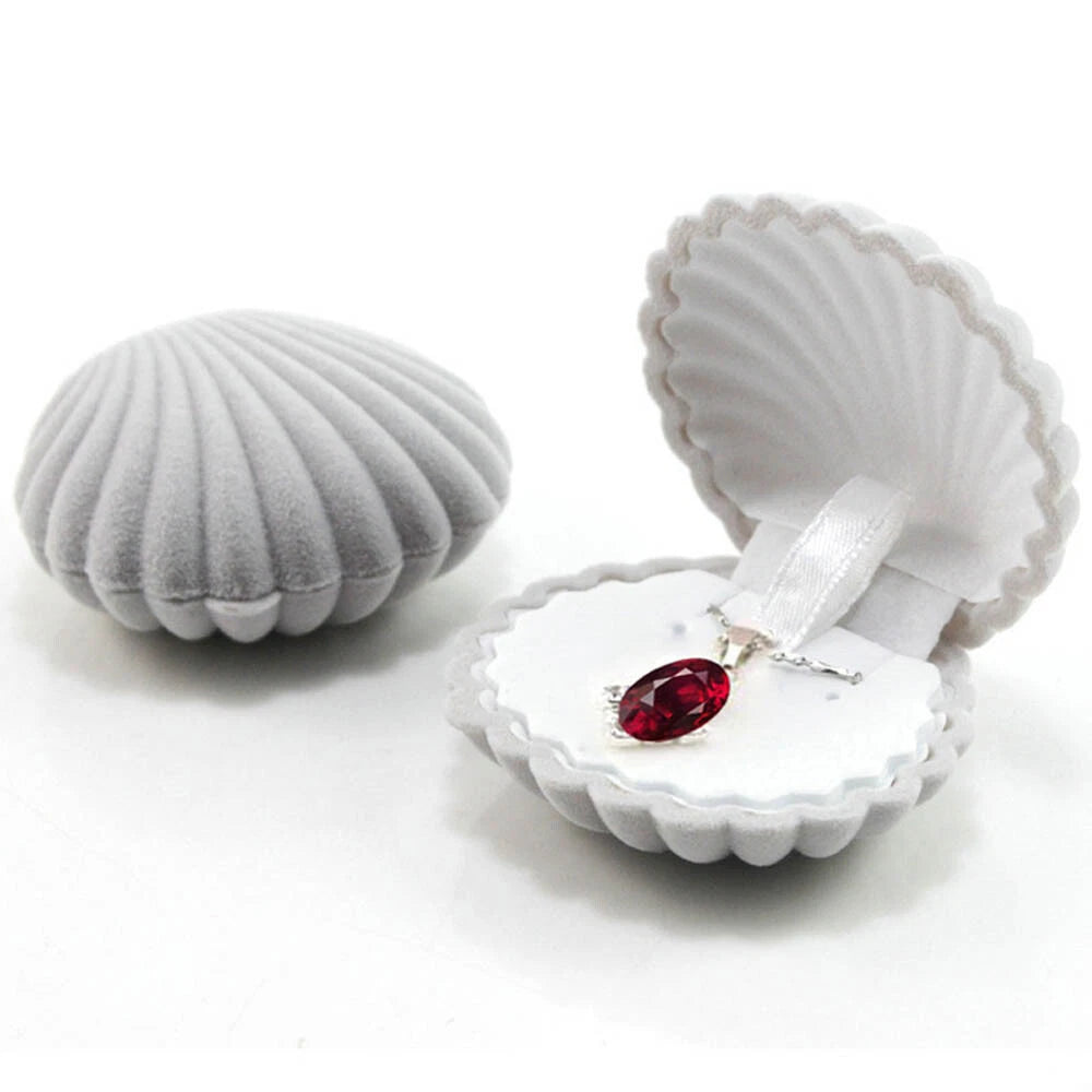 10Pcs Shell Velvet Ring Case Earrings Necklace Jewelry Display Storage Gift Box | eBay