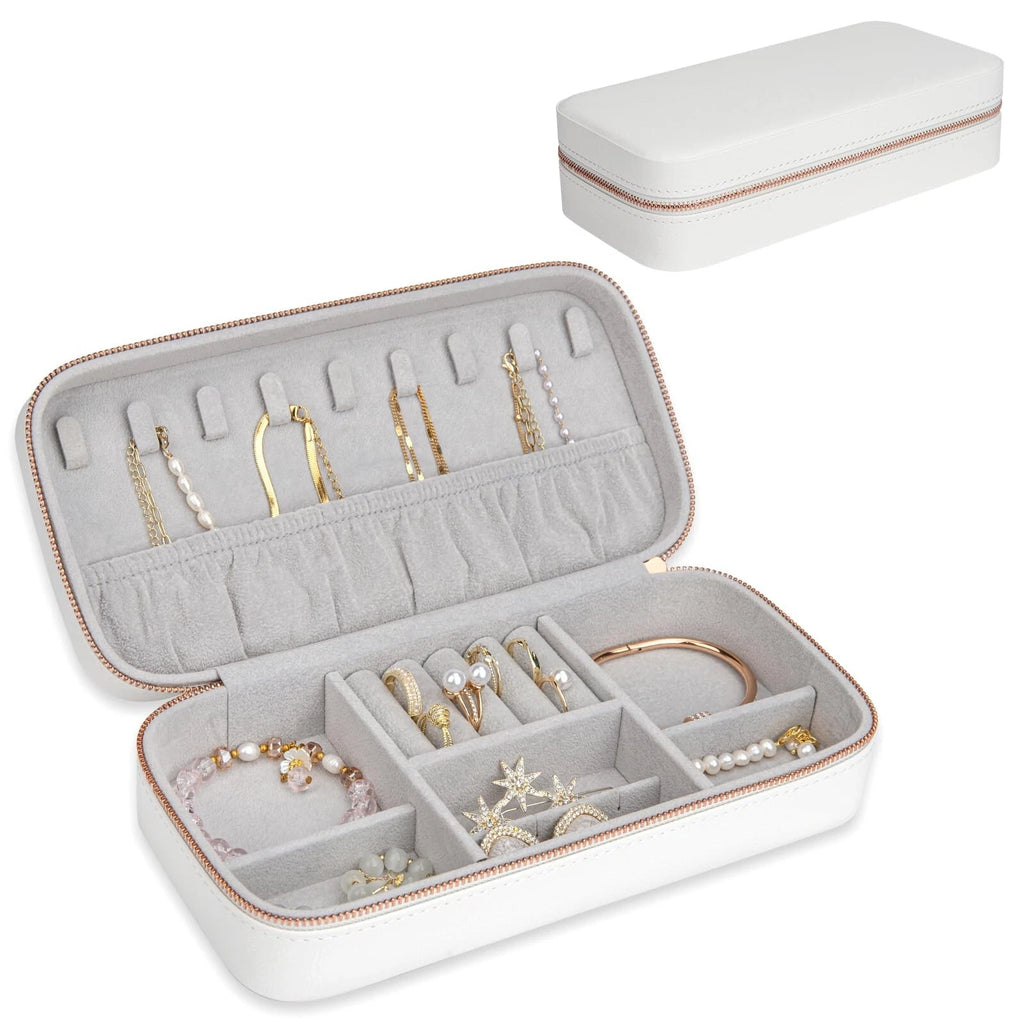 Travel Jewelry Boxes Organizer, Zippered Portable Small Travel Jewellery Boxe... | eBay