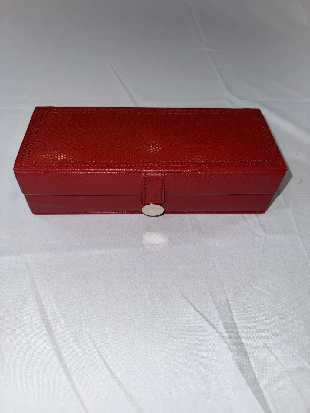Jewelry Case Travel Box Removeable Zip Pouches Hinged Hard Side Red | eBay