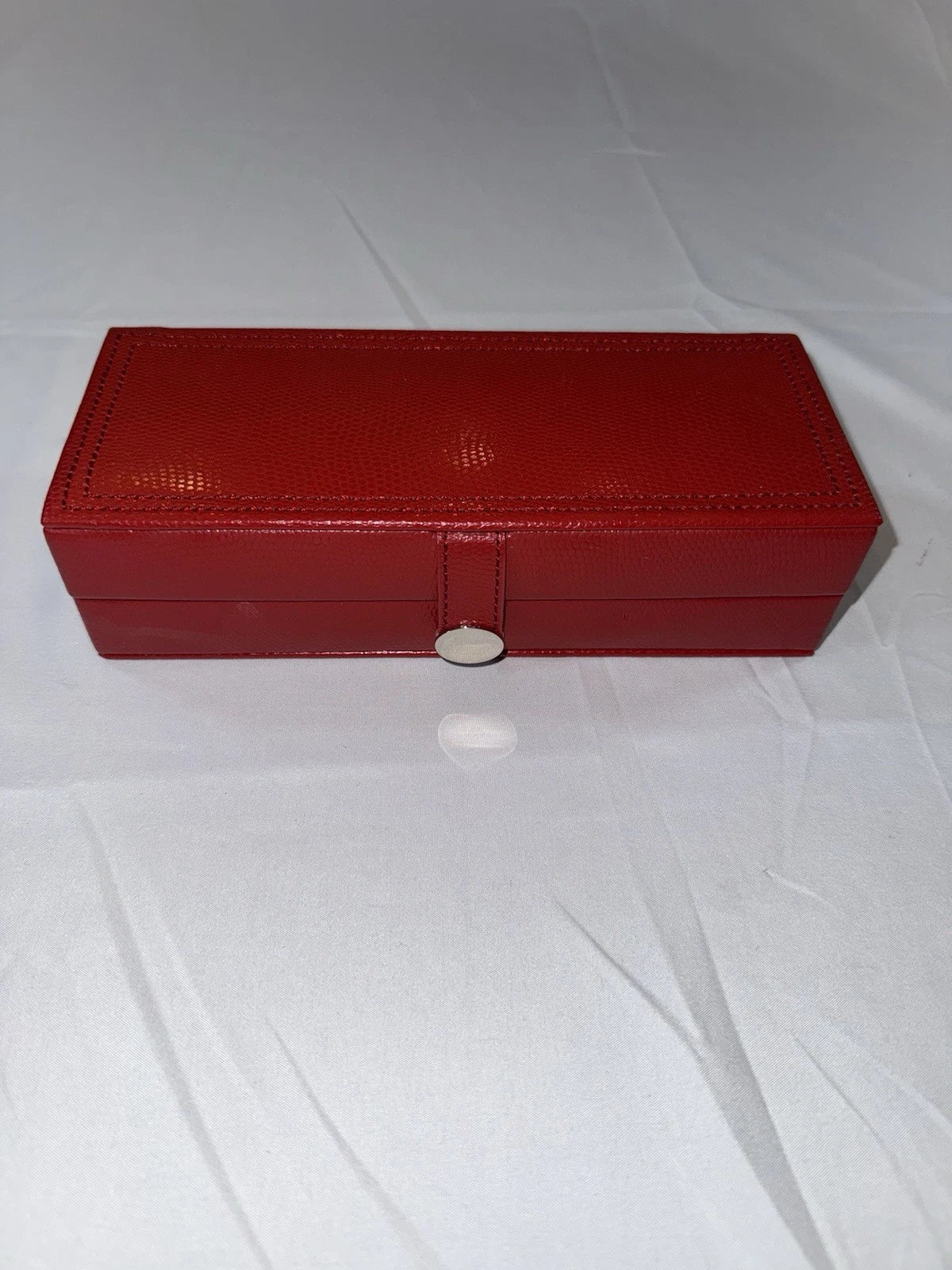 Jewelry Case Travel Box Removeable Zip Pouches Hinged Hard Side Red | eBay