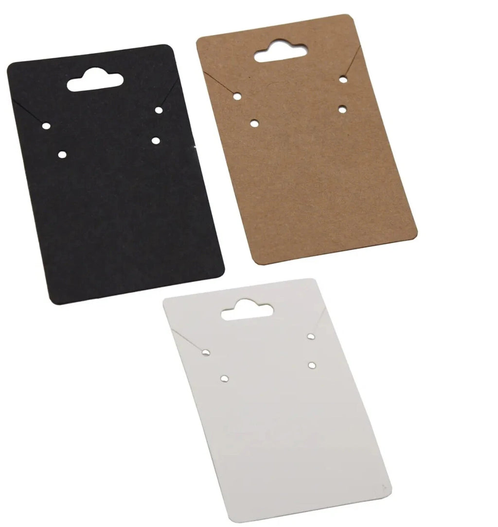 100 Piece Hanging Necklace Card Display 3” X 2” Jewelry Hanging Card - 3 Colors | eBay