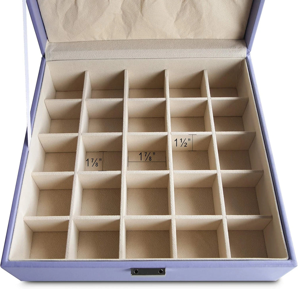 Frebeauty Earring Organizer Classic Jewelry Box 50 Slots Double Layer Jewelry St | eBay