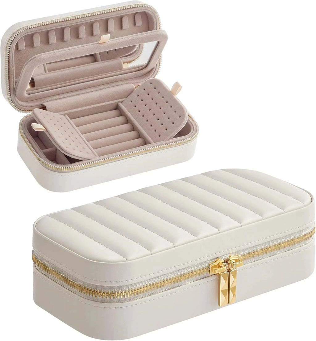 SONGMICS HOME Travel Jewelry Case, Small Jewelry Box Organizer with Mirror, 4.1 | eBay