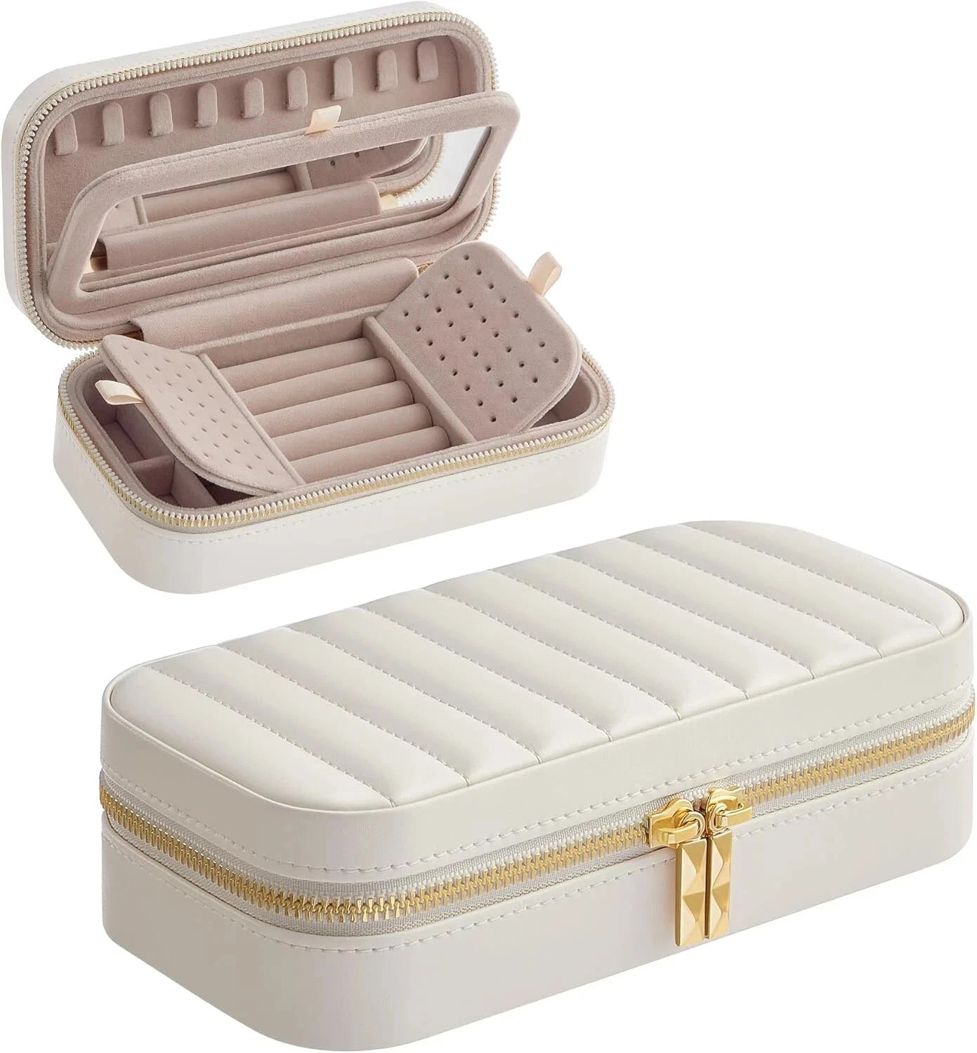 SONGMICS HOME Travel Jewelry Case, Small Jewelry Box Organizer with Mirror, 4.1 | eBay