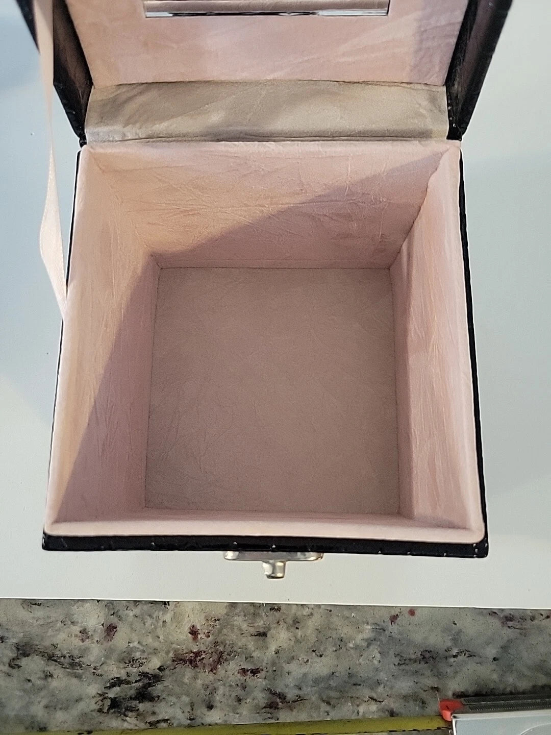 Black Square Mirror Jewelry Box Storage Organizer Women Case Jewelry | eBay