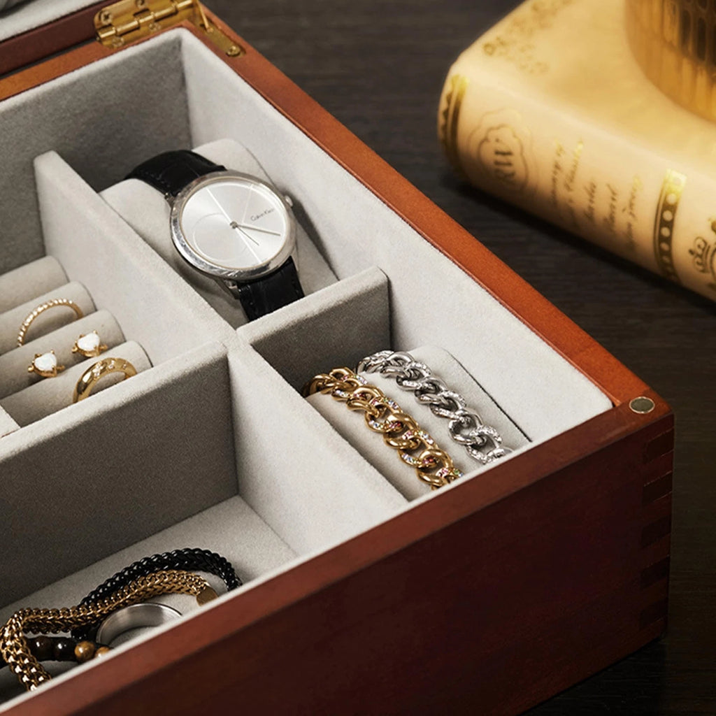 Mu&Ti Wooden Jewelry Box Organizer for Women, Wood Jewelry Organizer Storage ... | eBay