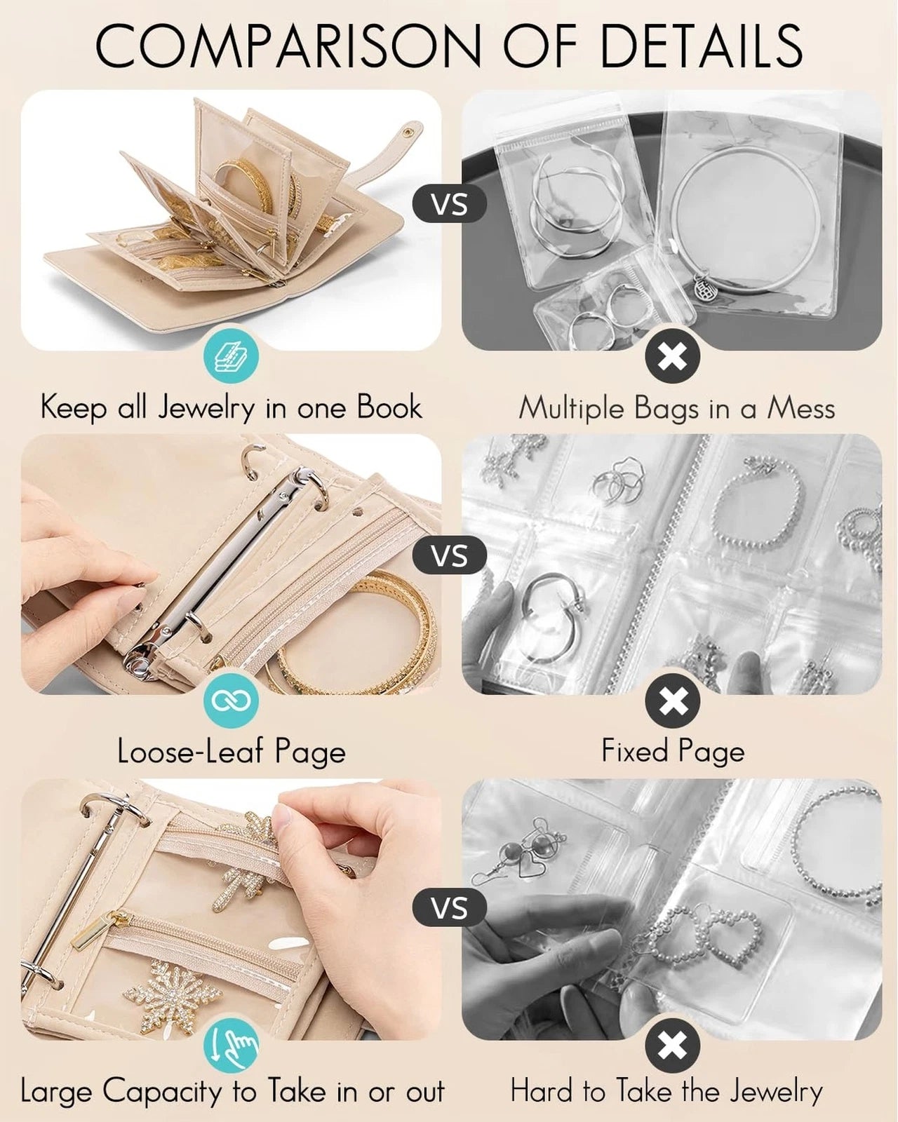 Vlando Jewelry Box for Travel,Small Jewelry Case Organizer,Display Portabilit... | eBay