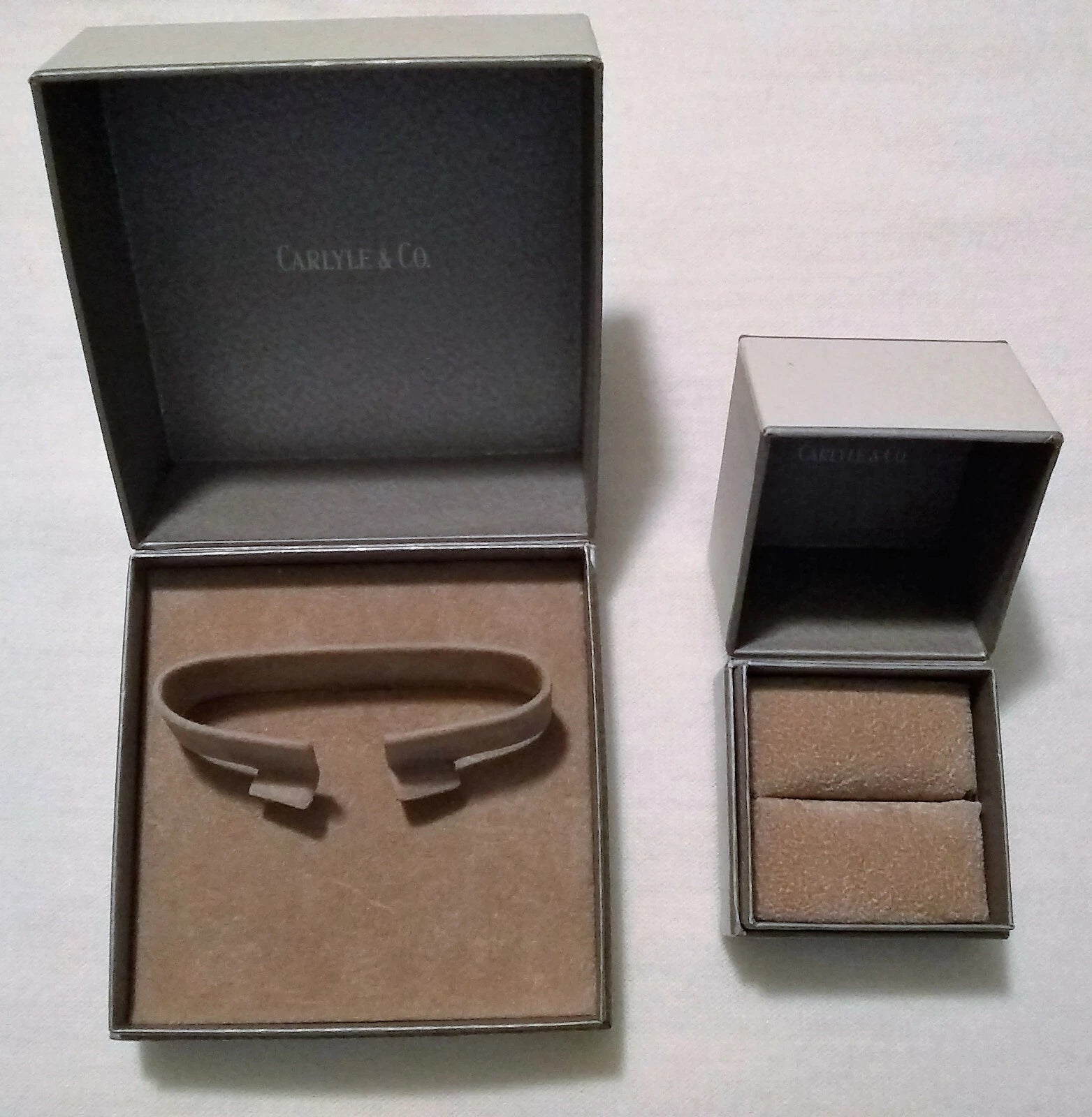 CARLYLE & CO JEWELRY BOXES RING BOX WATCH OR BRACELET BOX TISSUE PAPER BAG +TAGS | eBay