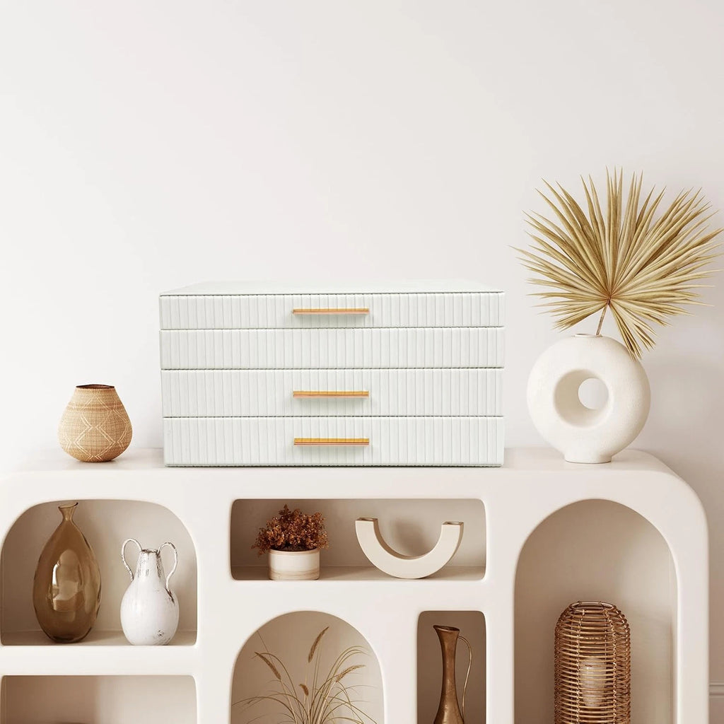 Jewelry Boxes for Women, Jewelry Box Organizer with 2 Drawers, 3-Tier Large Jewe | eBay