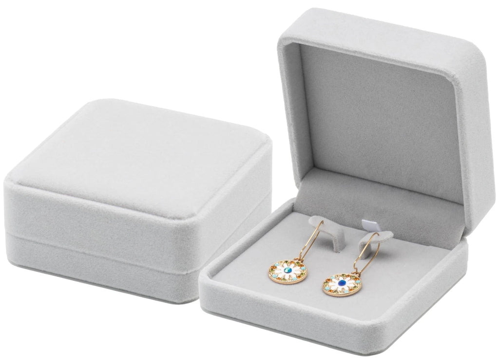 Velvet Earring Gift Box Large Earring Storage Case (Grey) Grey | eBay