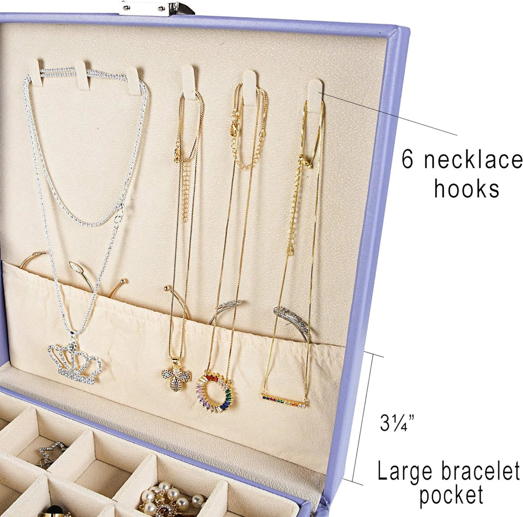 Frebeauty Earring Organizer Classic Jewelry Box 50 Slots Double Layer Jewelry St | eBay
