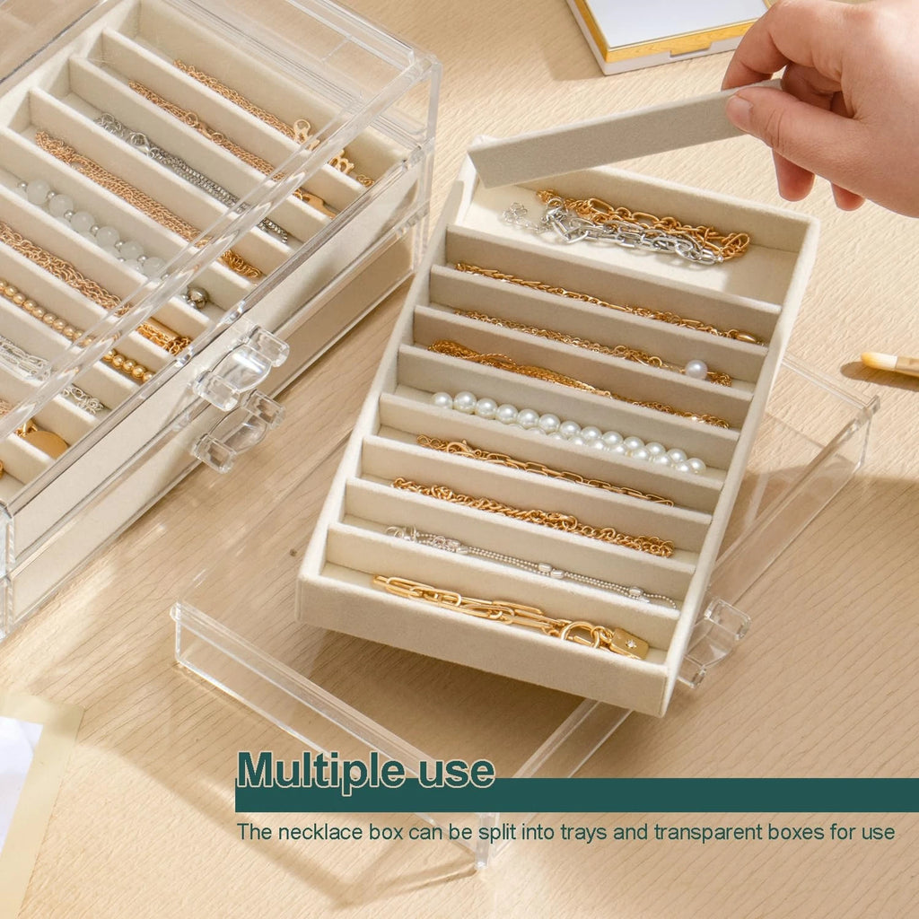 YUFONG Bracelet Organizer Box, Dustproof Bracelet Holder Organizer Clear Stac... | eBay