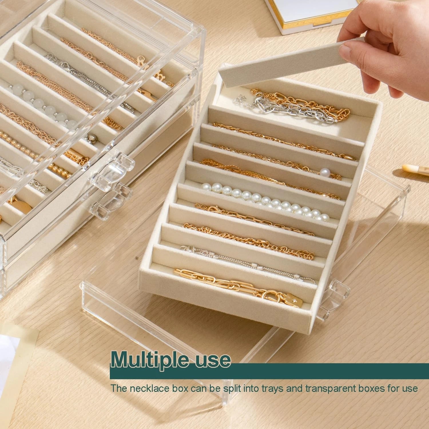 YUFONG Bracelet Organizer Box, Dustproof Bracelet Holder Organizer Clear Stac... | eBay