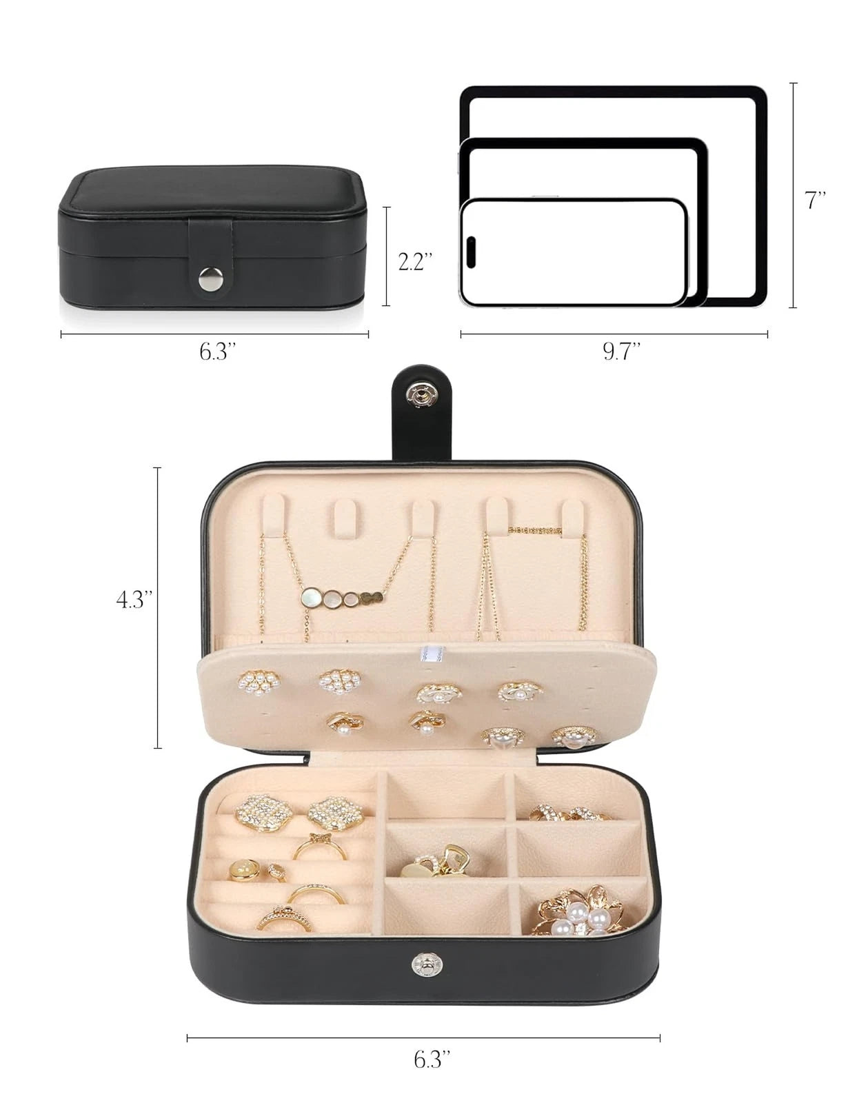 Travel Jewelry Box,Upgraded Travel Jewelry Case,Portable Jewelry Boxes for Wo... | eBay