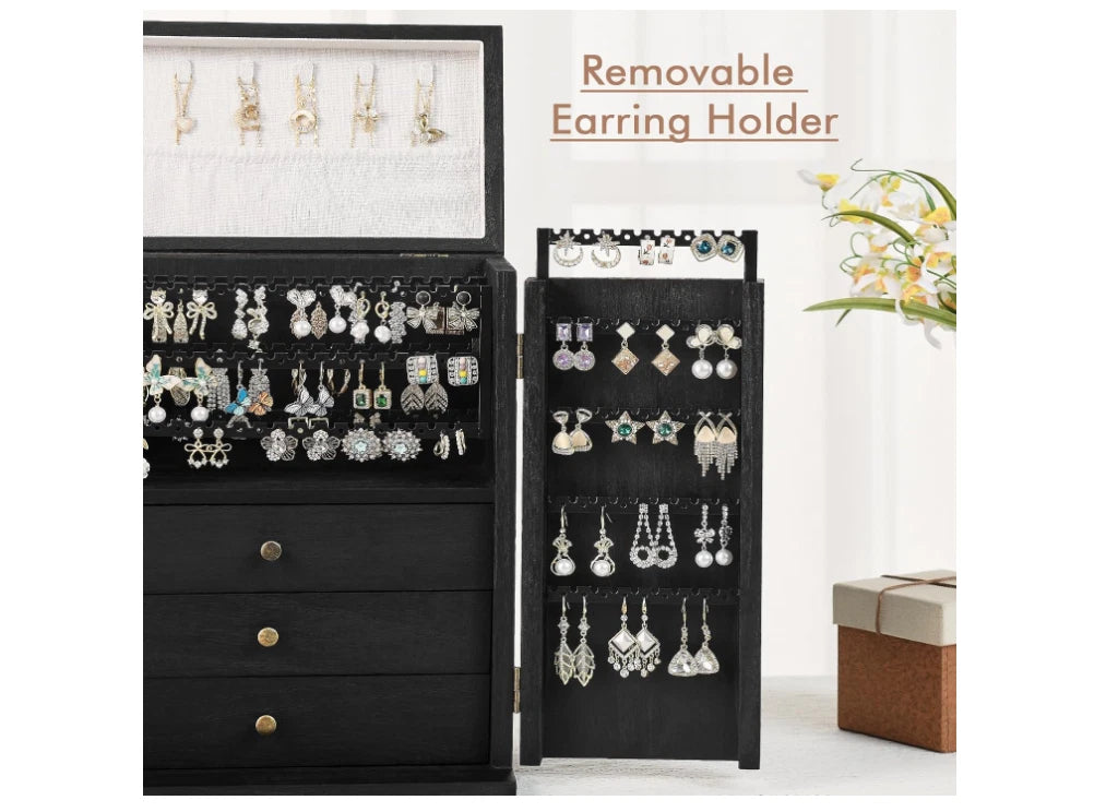 Jewelry Box Organizer, Large Jewelry Boxes for Women, Earring Jewelry Organiz... | eBay