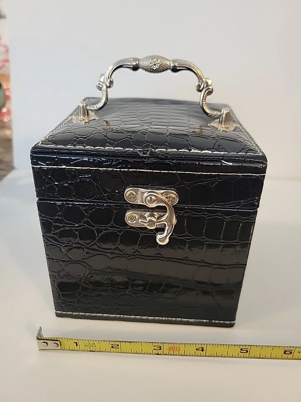 Black Square Mirror Jewelry Box Storage Organizer Women Case Jewelry | eBay