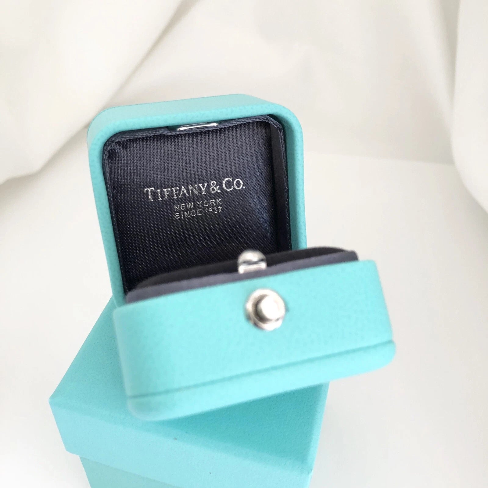 Tiffany & Co Blue Leather Empty Ring Box and Blue Gift Box | eBay
