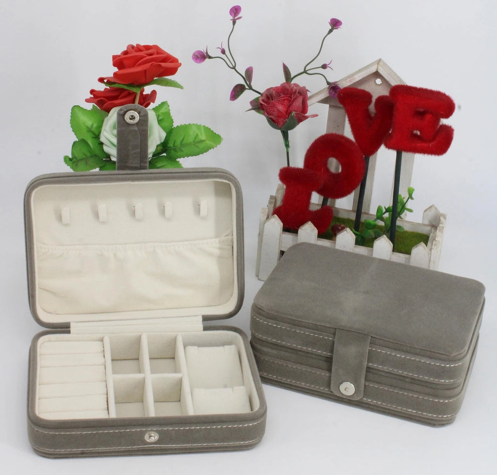 Velvet Small Jewelry makeup Box for Women Girls,Travel Portable Jewelry Case ... | eBay