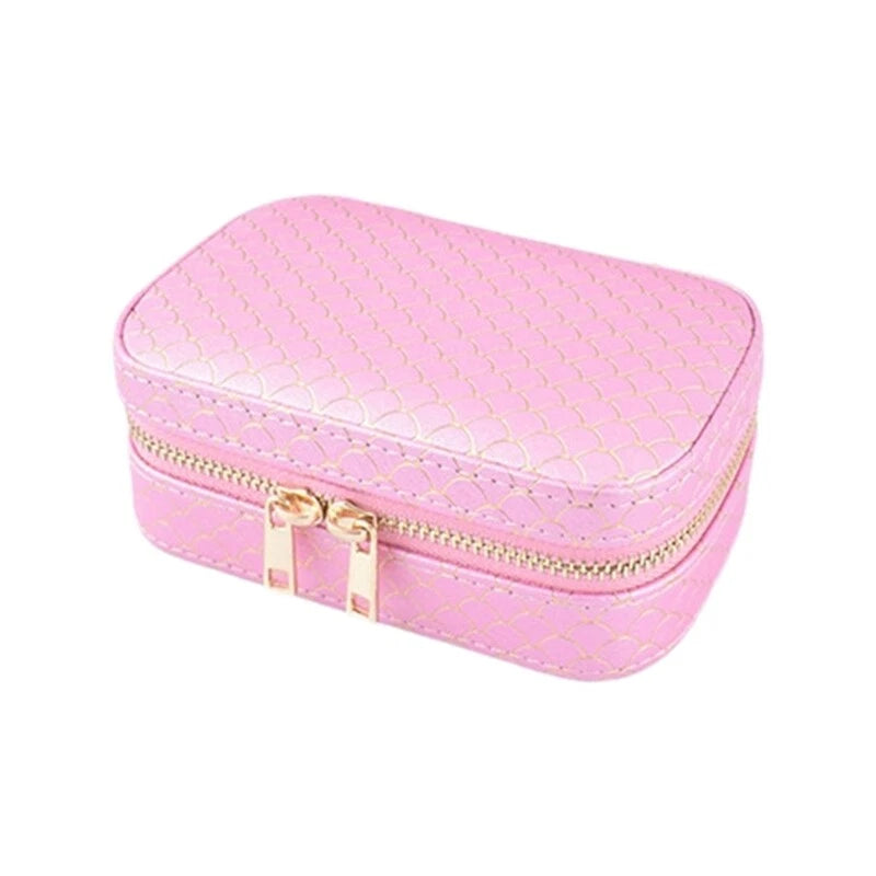 Large Capacity Jewelry Display Box Portable PU Travel Jewelry Case Storage Bag | eBay