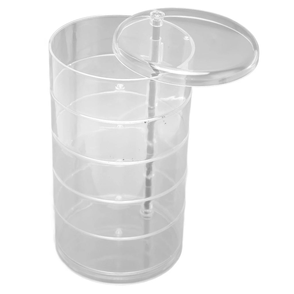 Rotatable Jewelry Box 5 Layer Transparent 360 Degree Rotation Space Saving E DGD | eBay