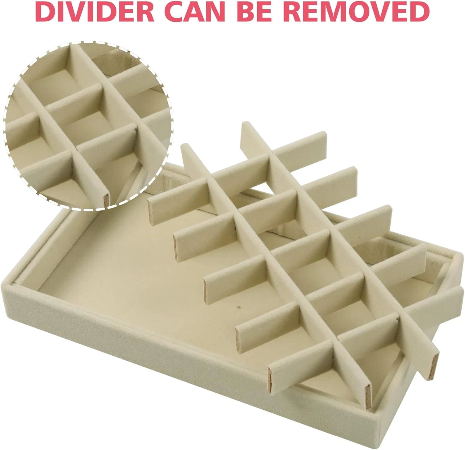 Set of 8 Stackable Velvet Jewelry Trays Organizer, Jewelry Storage Box Display T | eBay