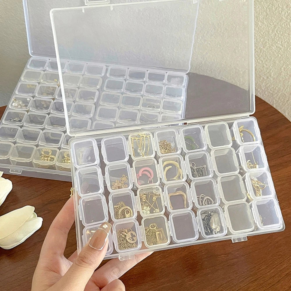 Clear Storage Box Earrings Organizer Transparent Jewelry Case Necklace Boxes | eBay