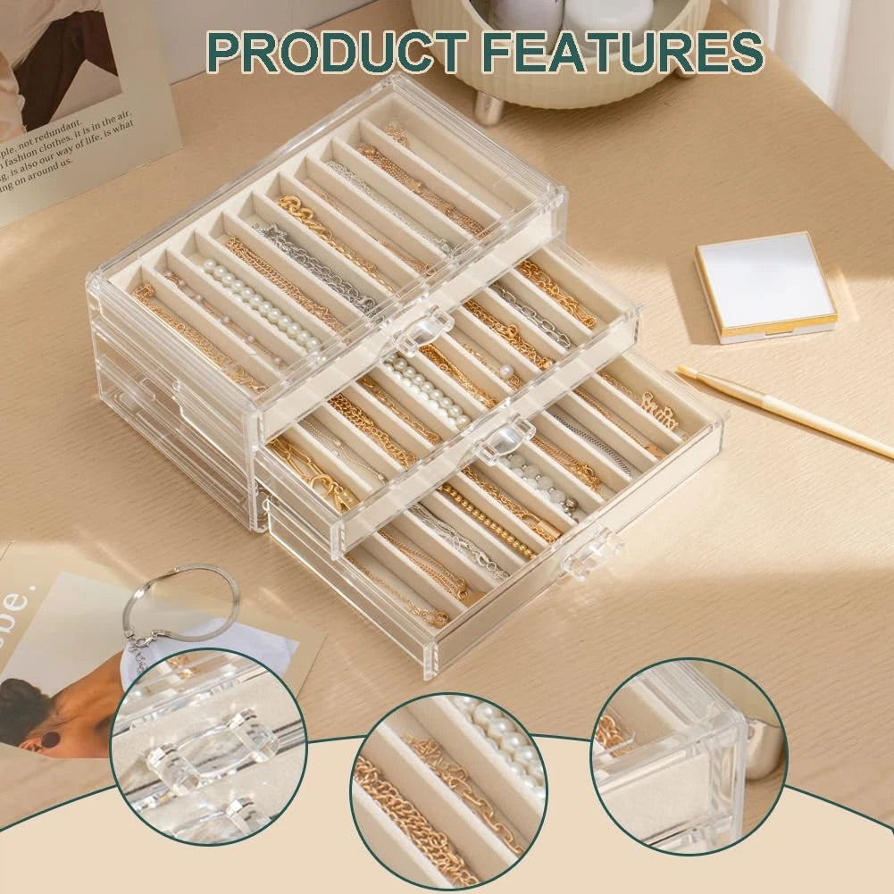 YUFONG Bracelet Organizer Box, Dustproof Bracelet Holder Organizer Clear Stac... | eBay