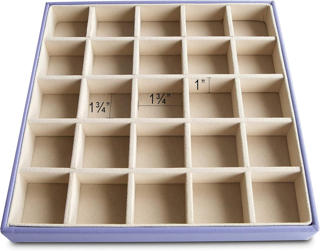 Frebeauty Earring Organizer Classic Jewelry Box 50 Slots Double Layer Jewelry St | eBay