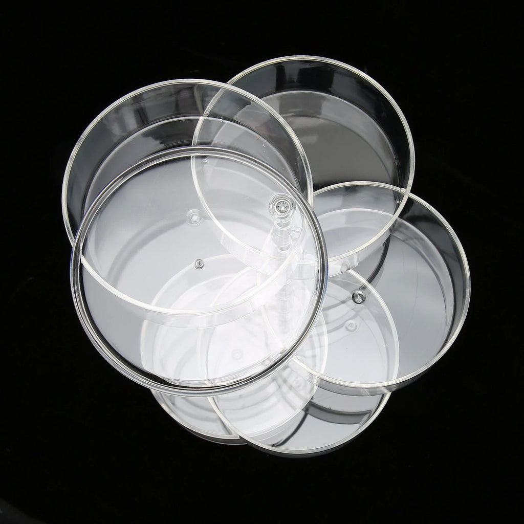 Rotatable Jewelry Box 5 Layer Transparent 360 Degree Rotation Space Saving E DGD | eBay