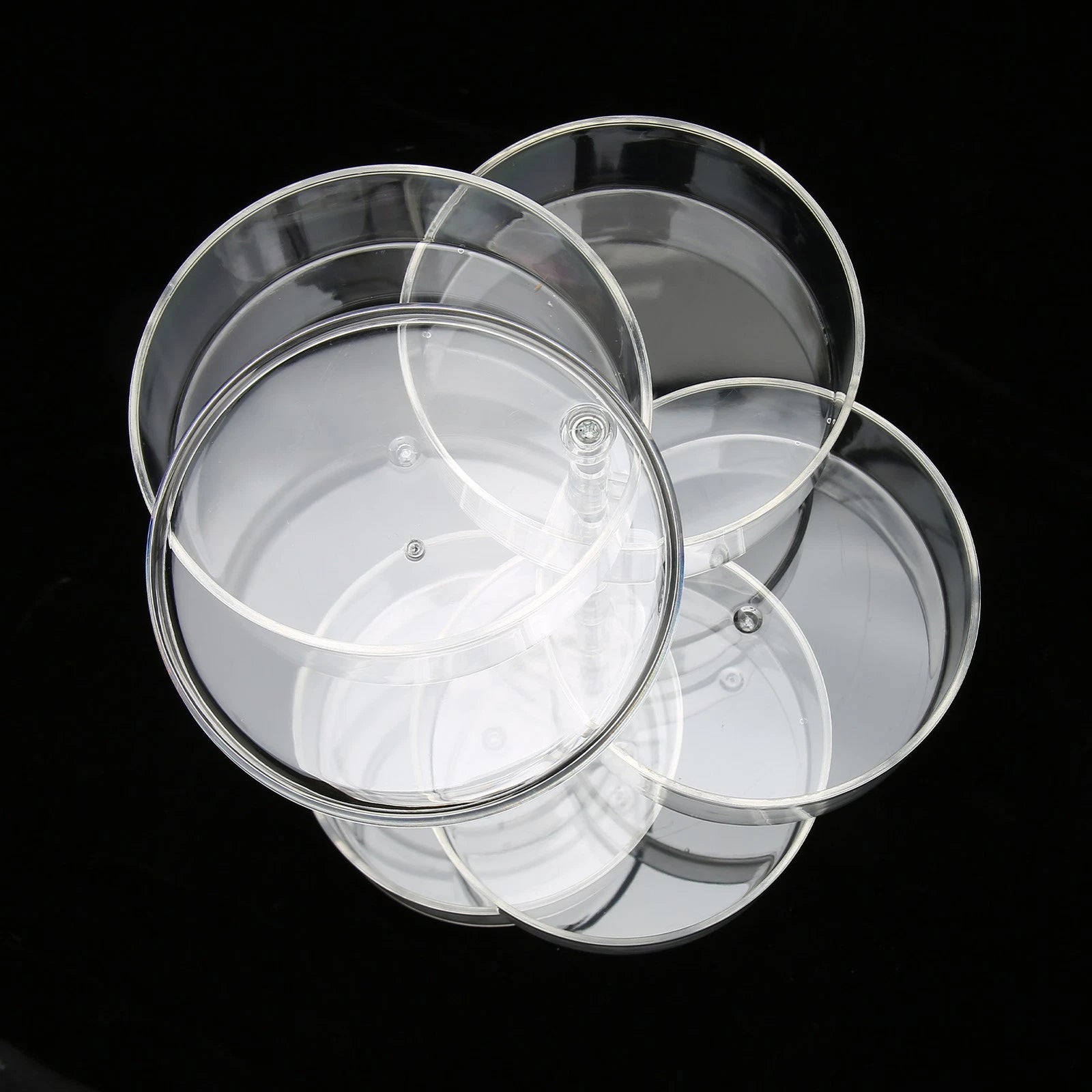 Rotatable Jewelry Box 5 Layer Transparent 360 Degree Rotation Space Saving E DGD | eBay