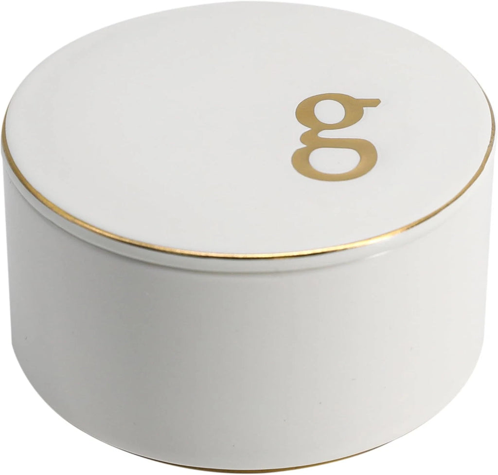 - Ceramic Jewelry Box, Elegant Embossed Jewelry Holder, Trinket Organizer with G | eBay
