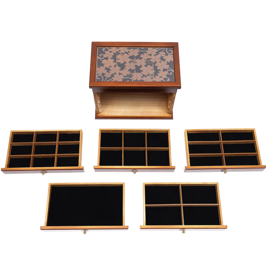 6 Layers Jewelry Box Wooden Jewelry Organizer/Collection Box For Women | eBay