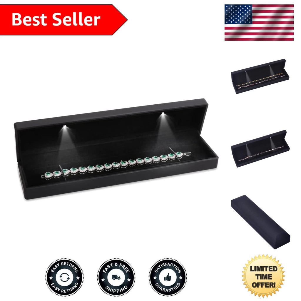 Safe and Elegant LED Jewelry Box with Black Velvet Cover - Ideal for Birthdays | eBay