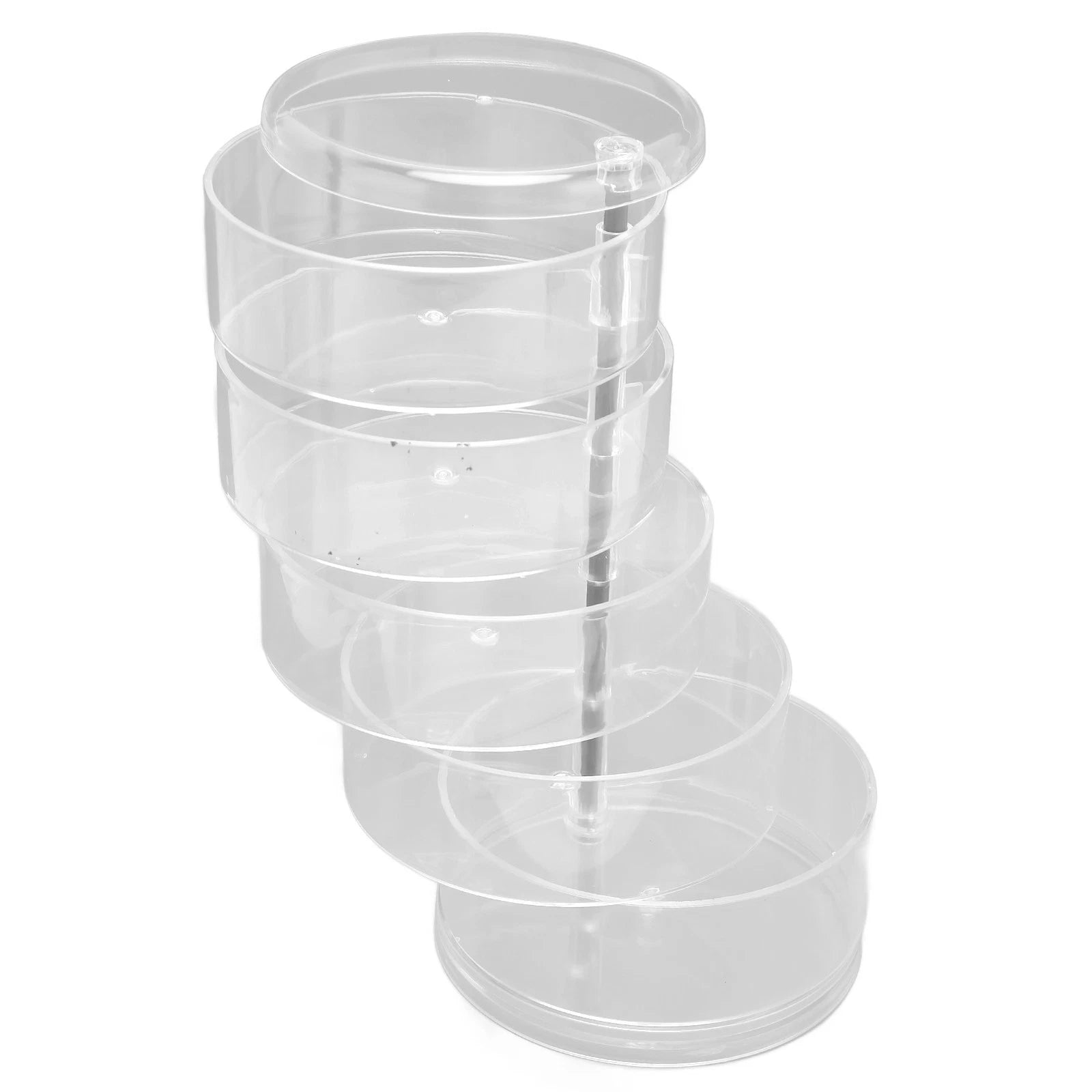 Rotatable Jewelry Box 5 Layer Transparent 360 Degree Rotation Space Saving E DGD | eBay
